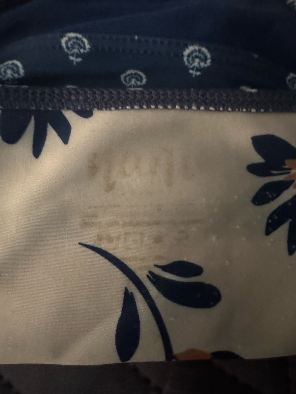 Nani swim- Navy & Cream Floral Sport Bikini Set - Picture 3 of 3